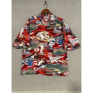 REYN SPOONER Boston Red Sox Hawaiian Shirt MLB Baseball World Series Large M